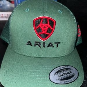 Ariat green and red cap